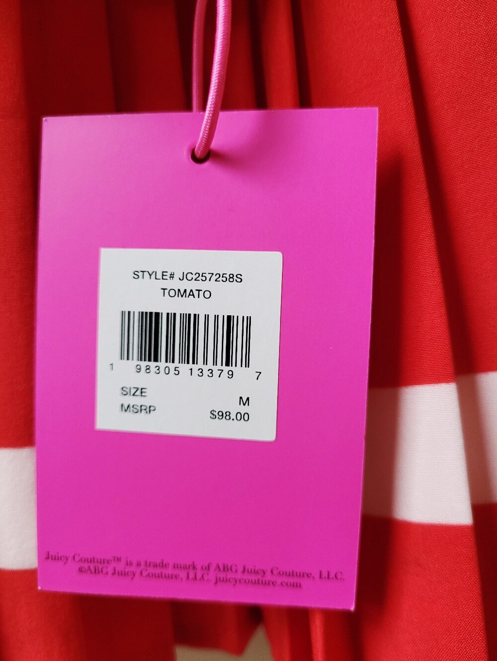 Juicy Couture Sport 2-Pc Red Set Pleated Skort & Bra Size M Tennis & Activewear - Picture 3 of 8